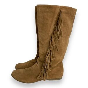 Spring - Tan Suede Fringed Boot - Size 39 (8.5)